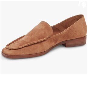 YDN Brown Chunky Low Heeled Loafer Closed Squared Toe Slip On Fashion Shoes